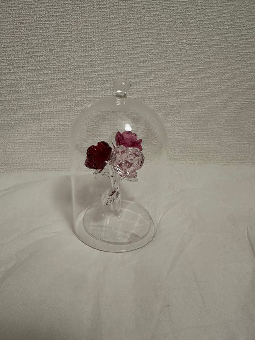 Swarovski クリスタルバラ ガラスドーム