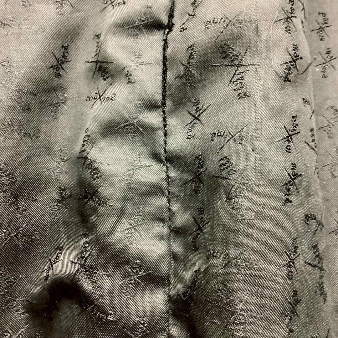 レザージャケット 編み込み ブラック メンズ サイズ L フルジップ