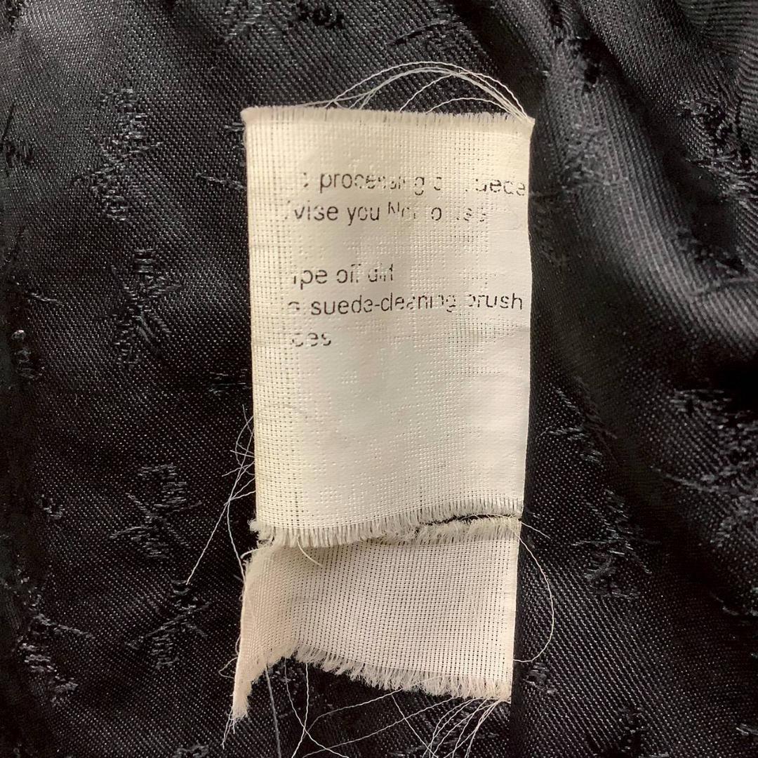 レザージャケット 編み込み ブラック メンズ サイズ L フルジップ