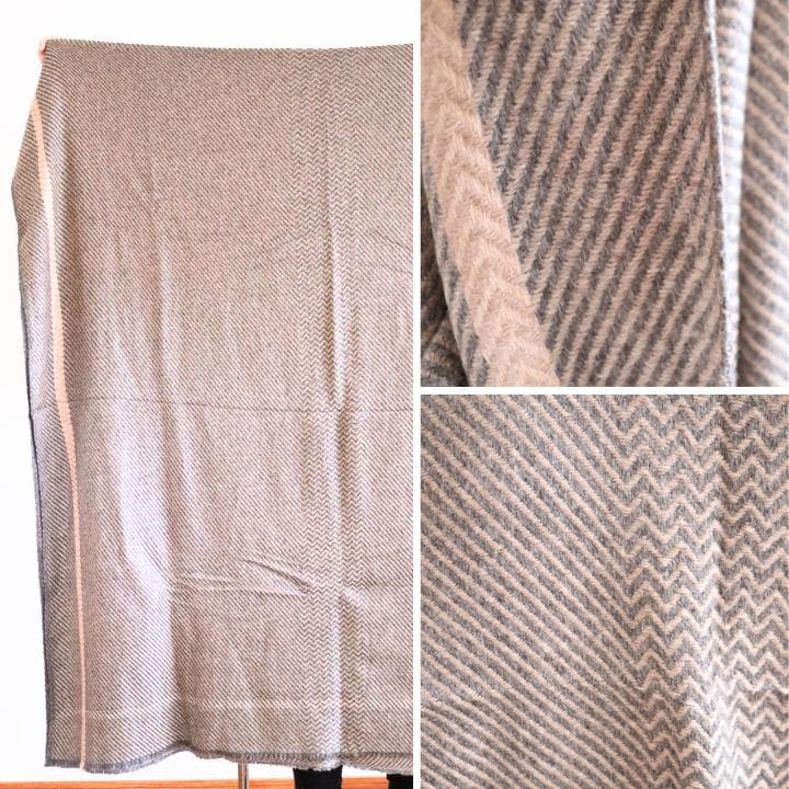 【新品・未使用】カシミヤ100★大判ブランケット★本場ネパールから★毛布代わりに