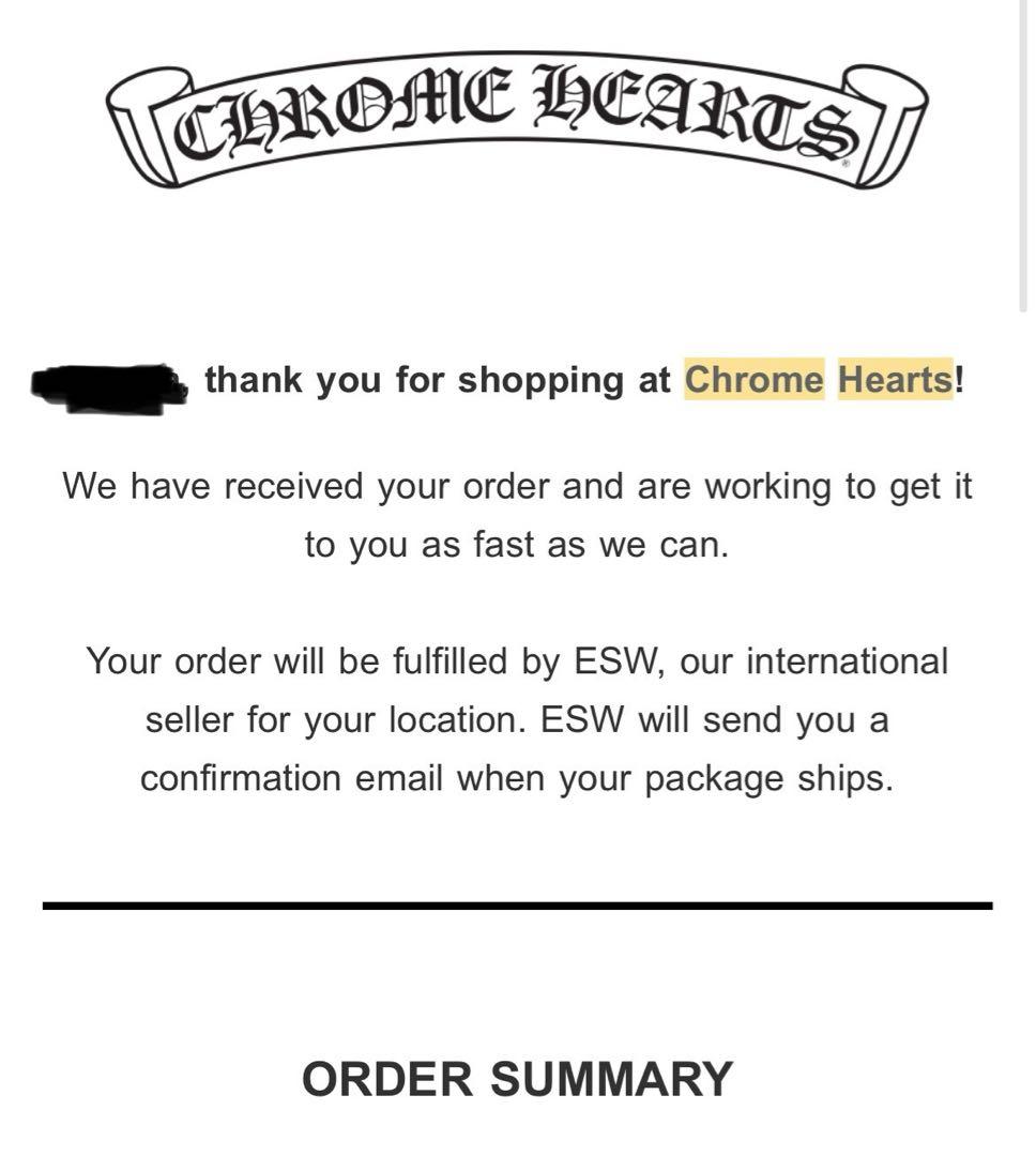 【新作 新品未開封】 Chrome Hearts 長袖カットソー ブラック