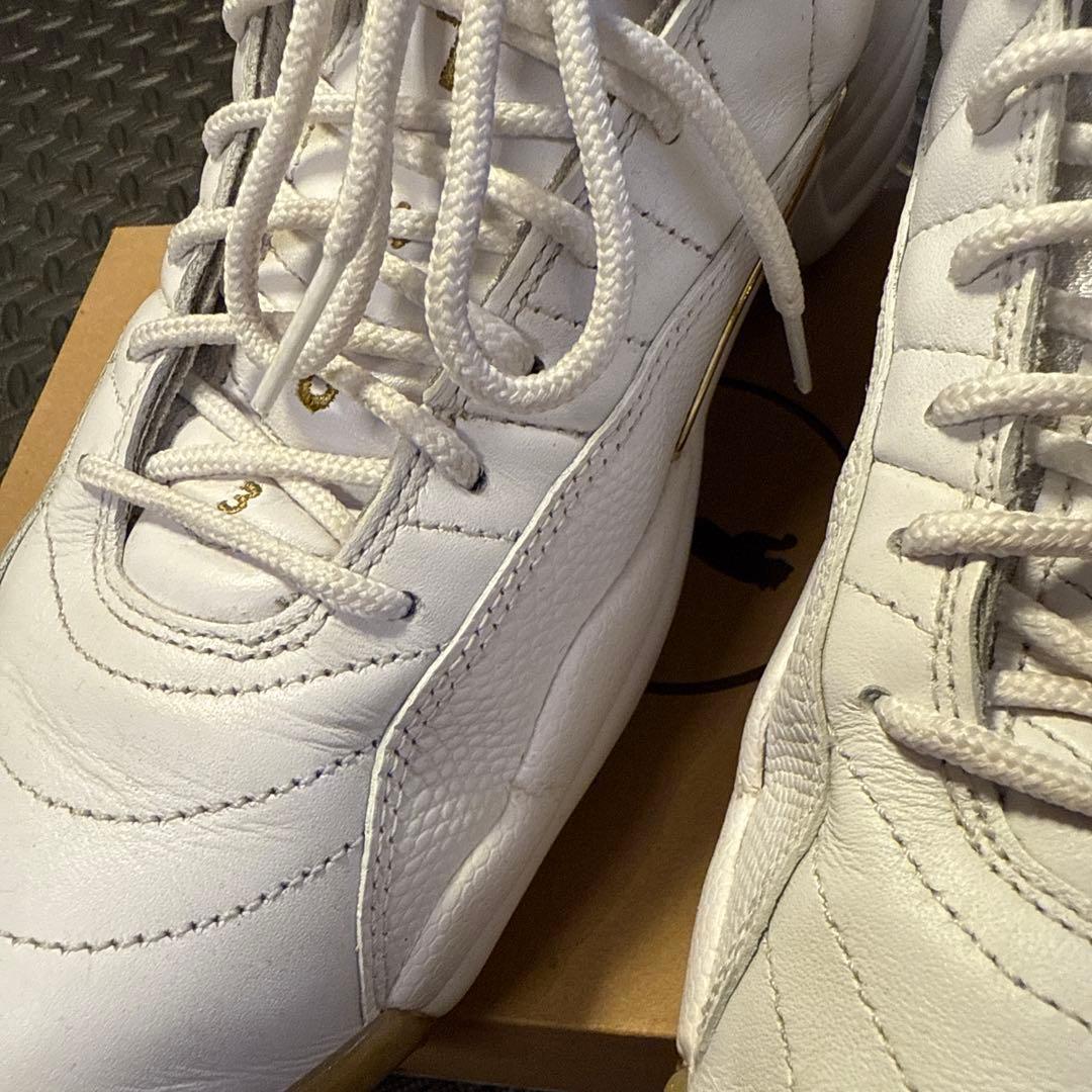Air Jordan 12 ゴルフシューズ ホワイト/ゴールド　ケース付き