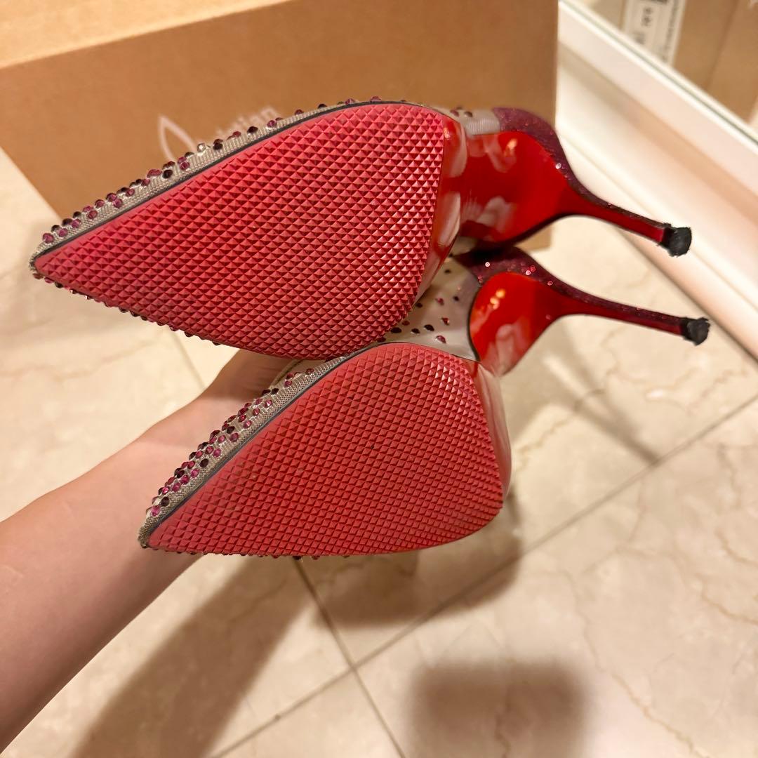 【美品】Christian Louboutin ビジューパンプス