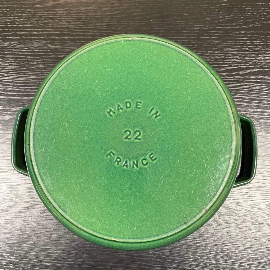 STAUB ピコココット　ラウンド　グリーン　22cm