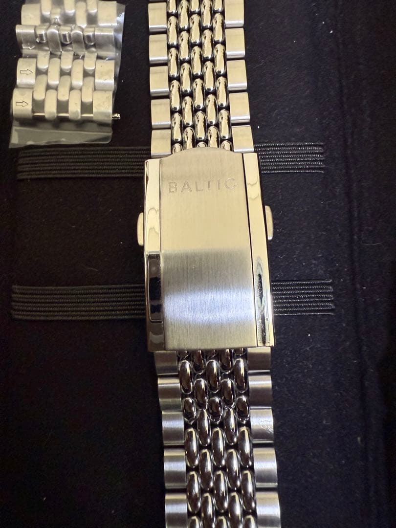 バルチック 替えベルト ステンレススチールビーズオブライスブレスレット