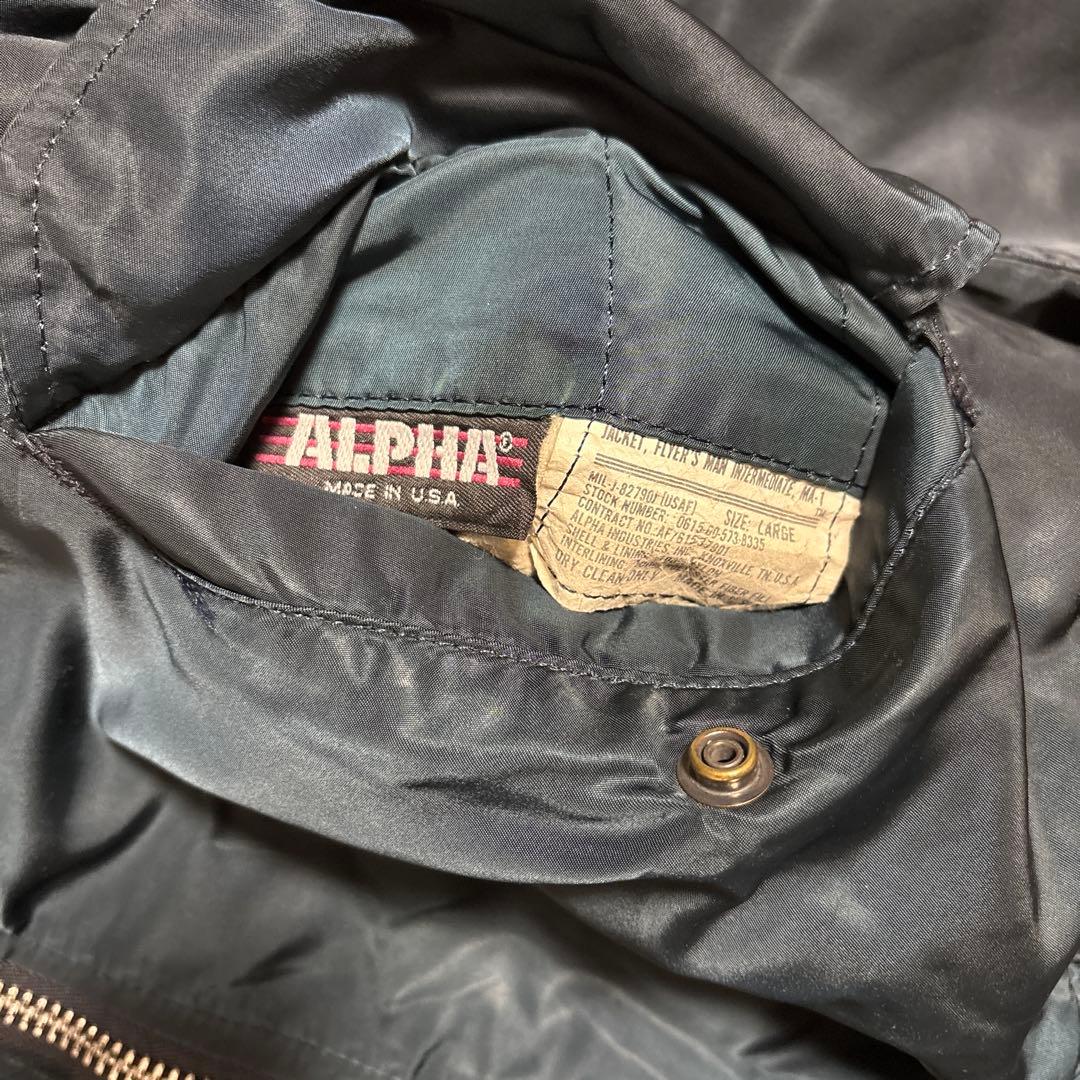 alpha ma1 80s 90s フライトジャケット 初期タグ