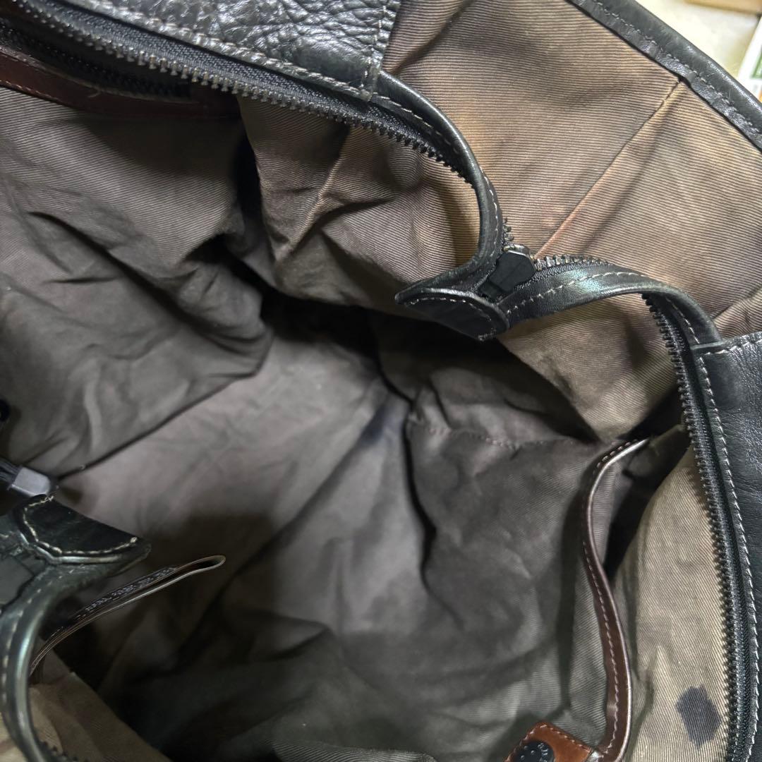 【希少】アニアリ　トートバッグ　ビジネスバッグ　レザー　ブラック　大容量