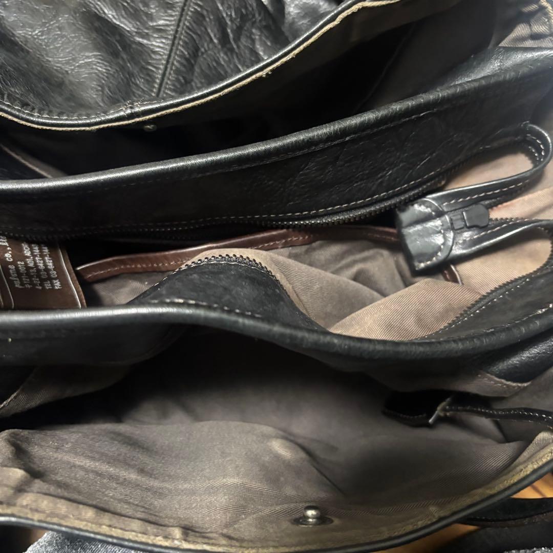 【希少】アニアリ　トートバッグ　ビジネスバッグ　レザー　ブラック　大容量