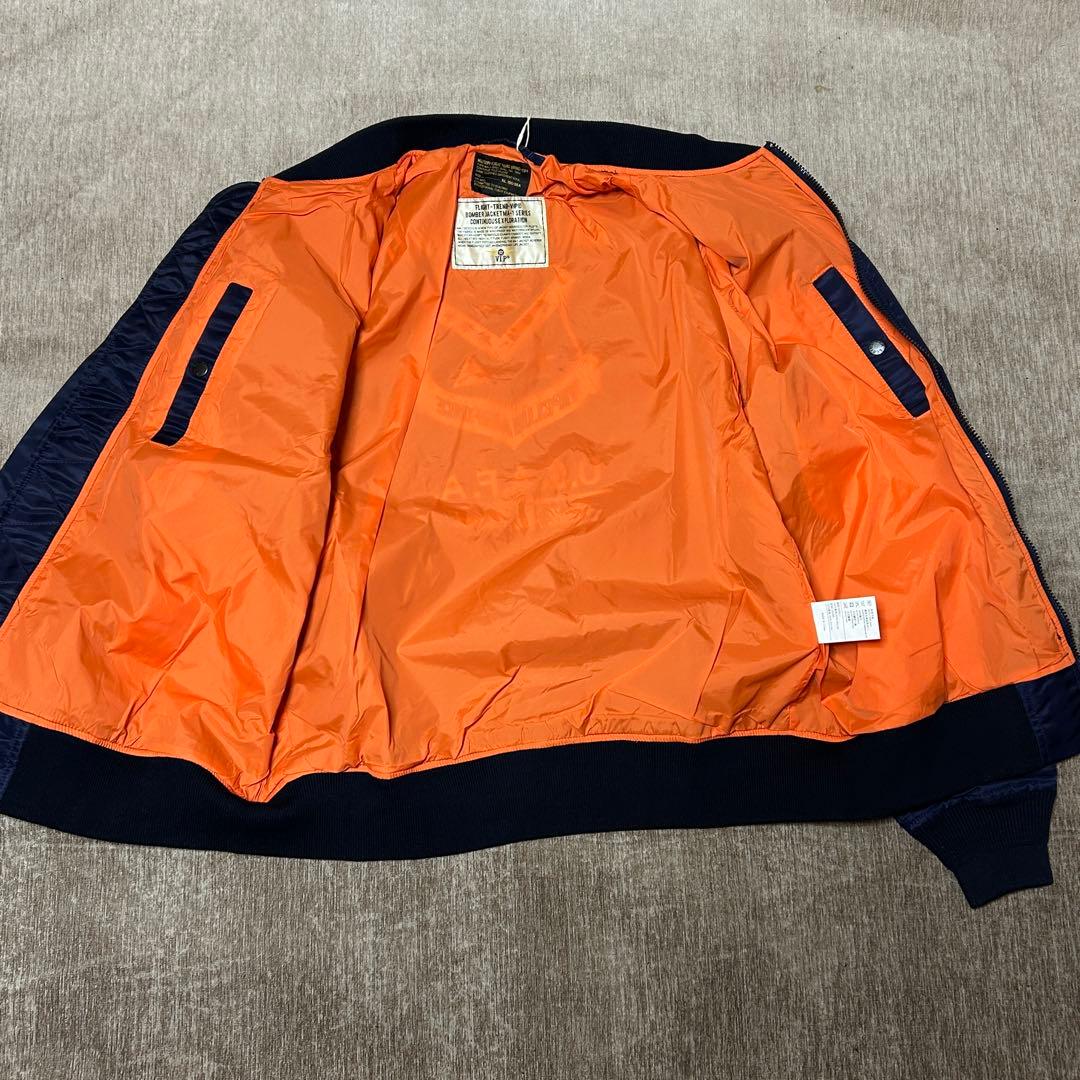 未使用　タグ付き　karaku VIP CLUB フライトジャケット　XL 紺