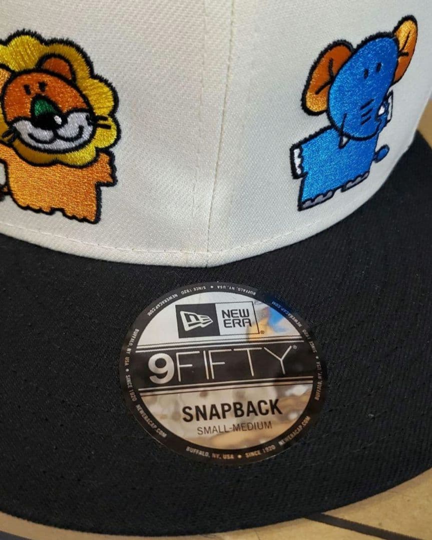 ニューエラ たべっ子どうぶつ オールオーバー クローム ブラック S/M 新品