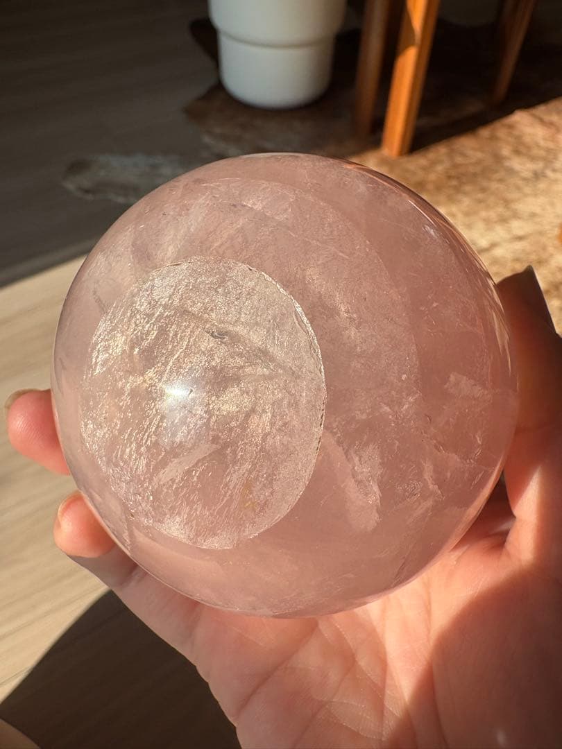 【SALE‼️70mm】　スターフラッシュ　ローズクォーツ　スフィア