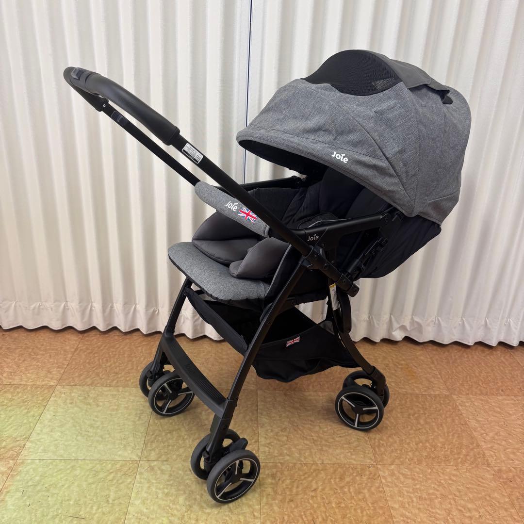 クリーニング済　☆美品☆　ジョイー　スマバギ　両対面　4輪回転　グレー　革調