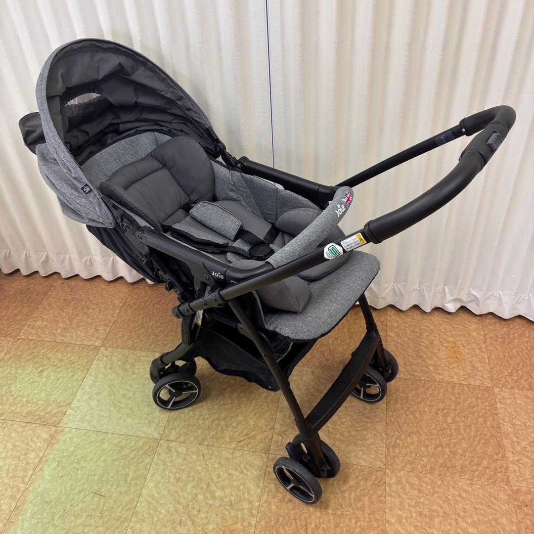 クリーニング済　☆美品☆　ジョイー　スマバギ　両対面　4輪回転　グレー　革調