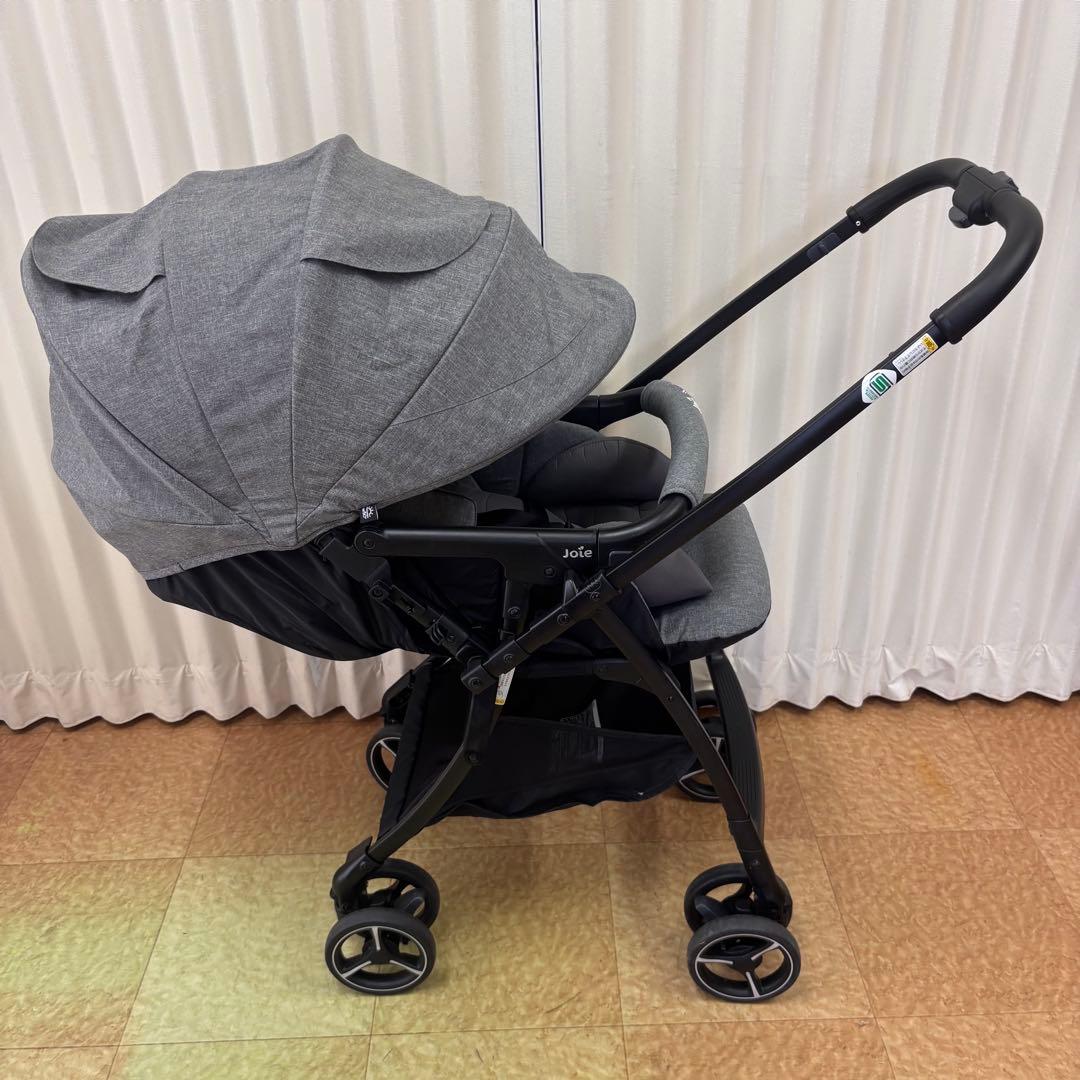 クリーニング済　☆美品☆　ジョイー　スマバギ　両対面　4輪回転　グレー　革調