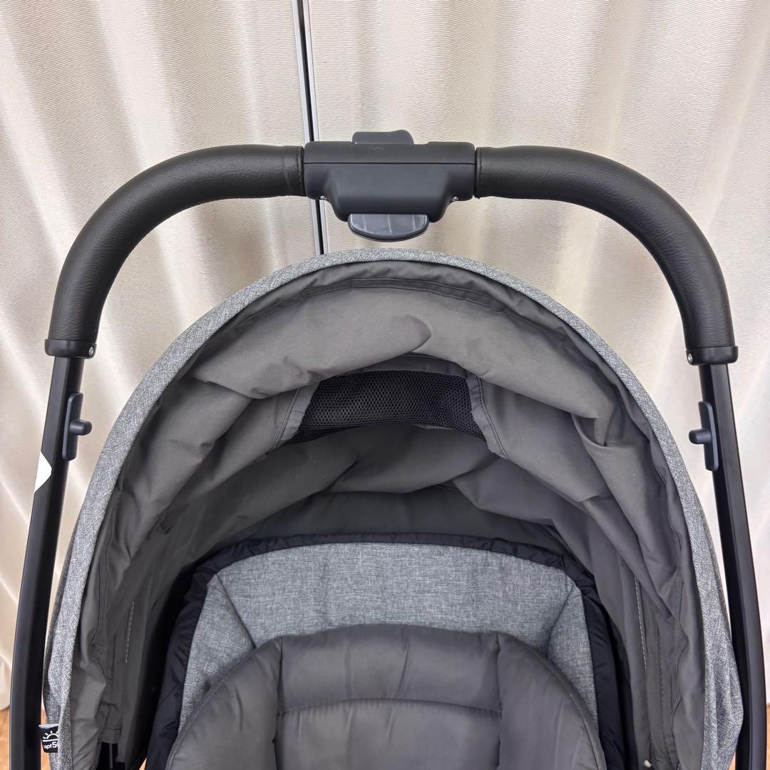 クリーニング済　☆美品☆　ジョイー　スマバギ　両対面　4輪回転　グレー　革調