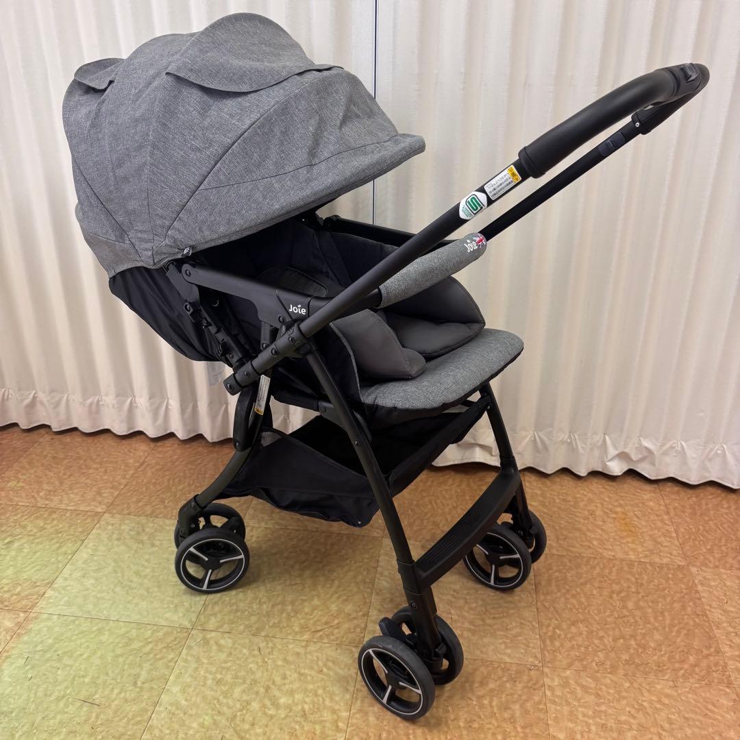 クリーニング済　☆美品☆　ジョイー　スマバギ　両対面　4輪回転　グレー　革調