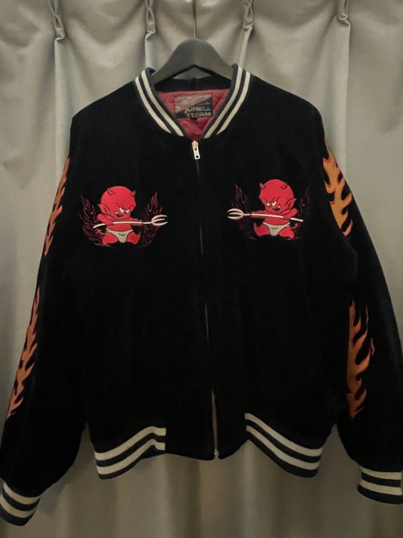 【希少】JUNGLE STORM/THE RED HOT Devil/スカジャン