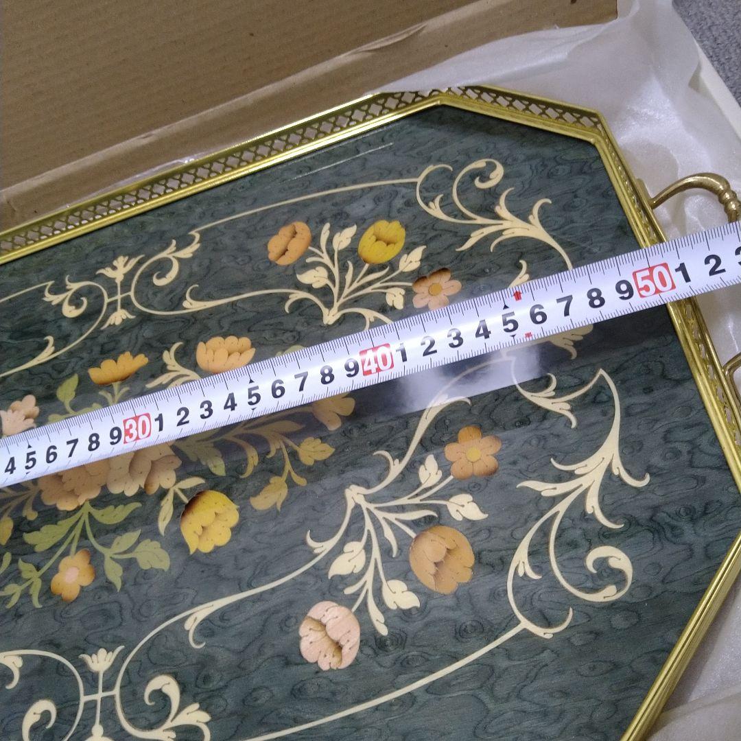 新品イタリア製　象嵌細工　トレー　お盆