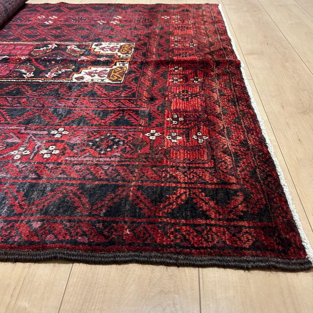 ペルシャ絨毯　バルーチ　ヴィンテージラグ　トライバルラグ　225x120㎝
