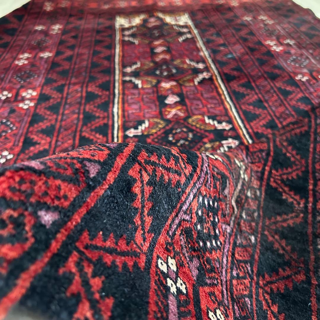 ペルシャ絨毯　バルーチ　ヴィンテージラグ　トライバルラグ　225x120㎝