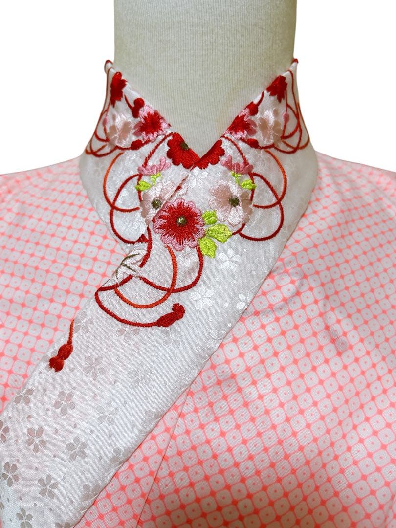 美品フルセット♡七五三　7歳　女の子　水色　ピンク　ゴールド　パール付帯締め