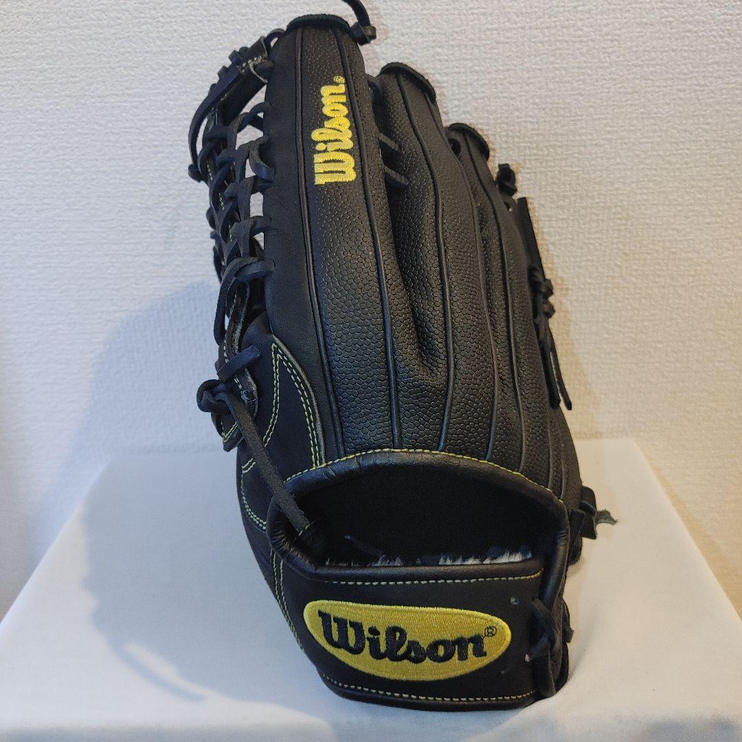 ウイルソン　軟式　左投げ　外野 ブラック×イエローロゴ