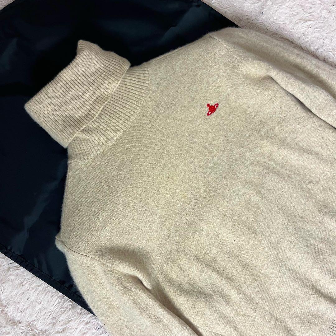 ✖︎ ヴィヴィアンウエストウッド タートルネック ニット セーター オーブ刺繍