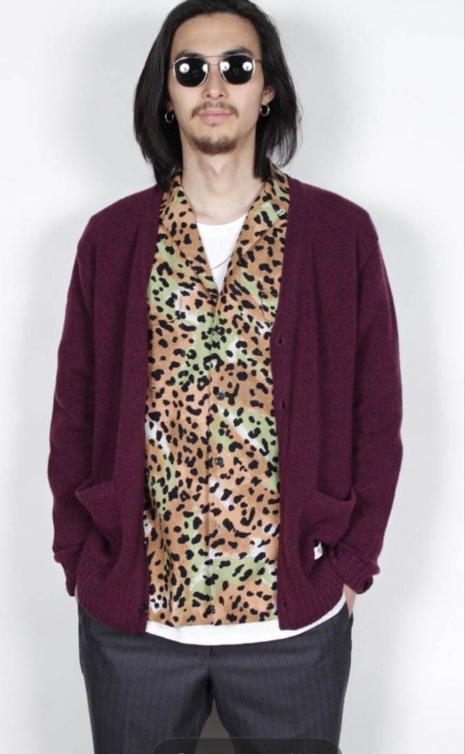 ワコマリア　バーガンディ カーディガン