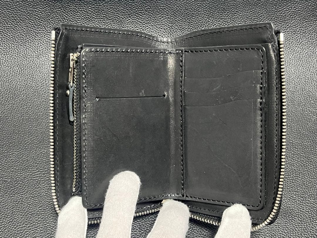 【N】REDMOON レッドムーン　ミドルウォレットL字　牛革