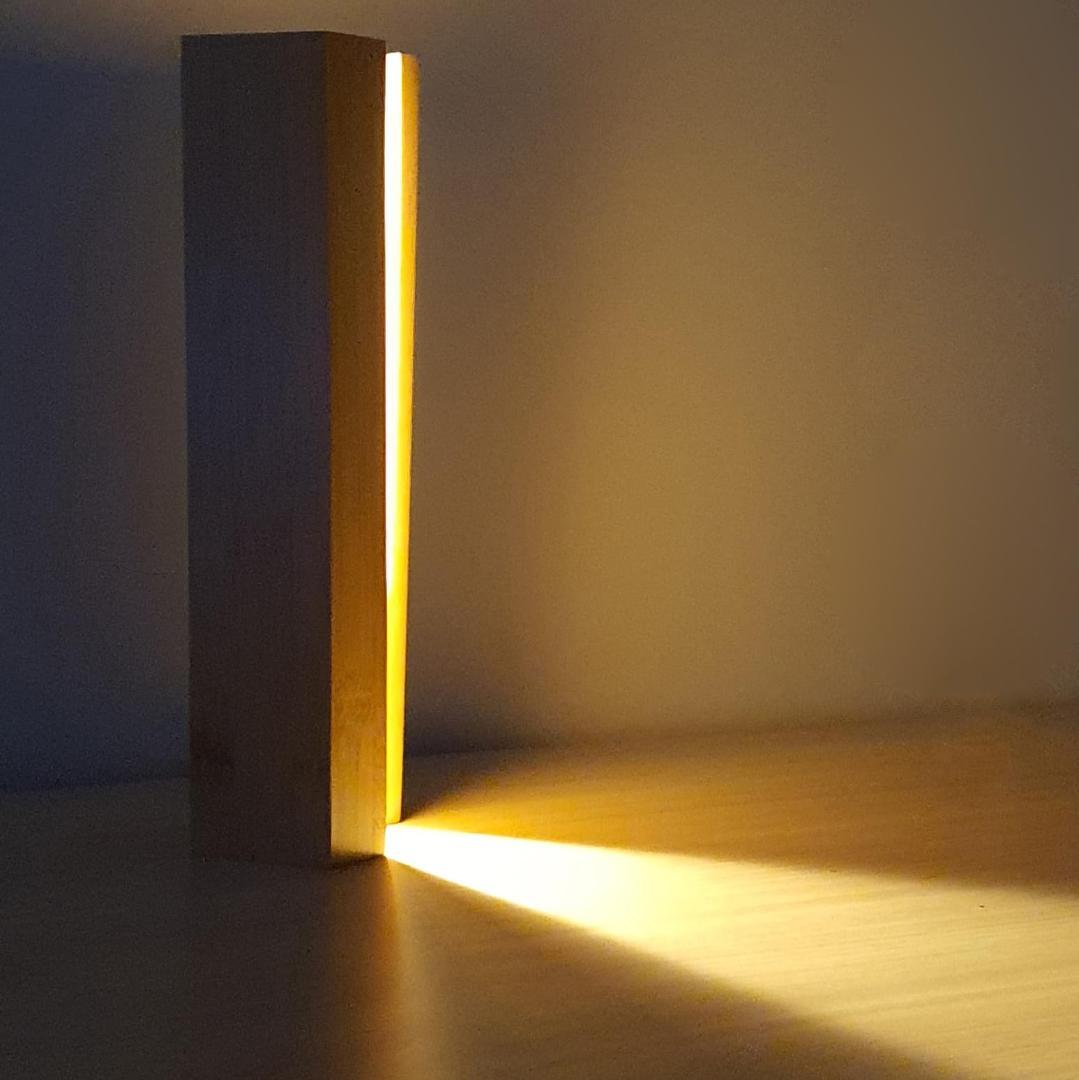 無線リモコン付きLED木製間接照明 調光タイマー機能 3W