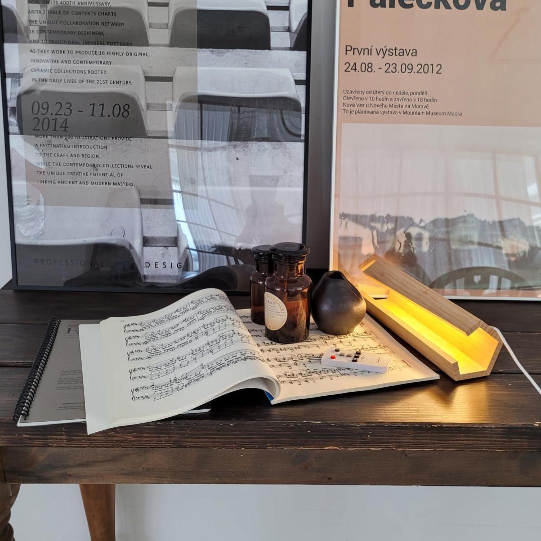 無線リモコン付きLED木製間接照明 調光タイマー機能 3W