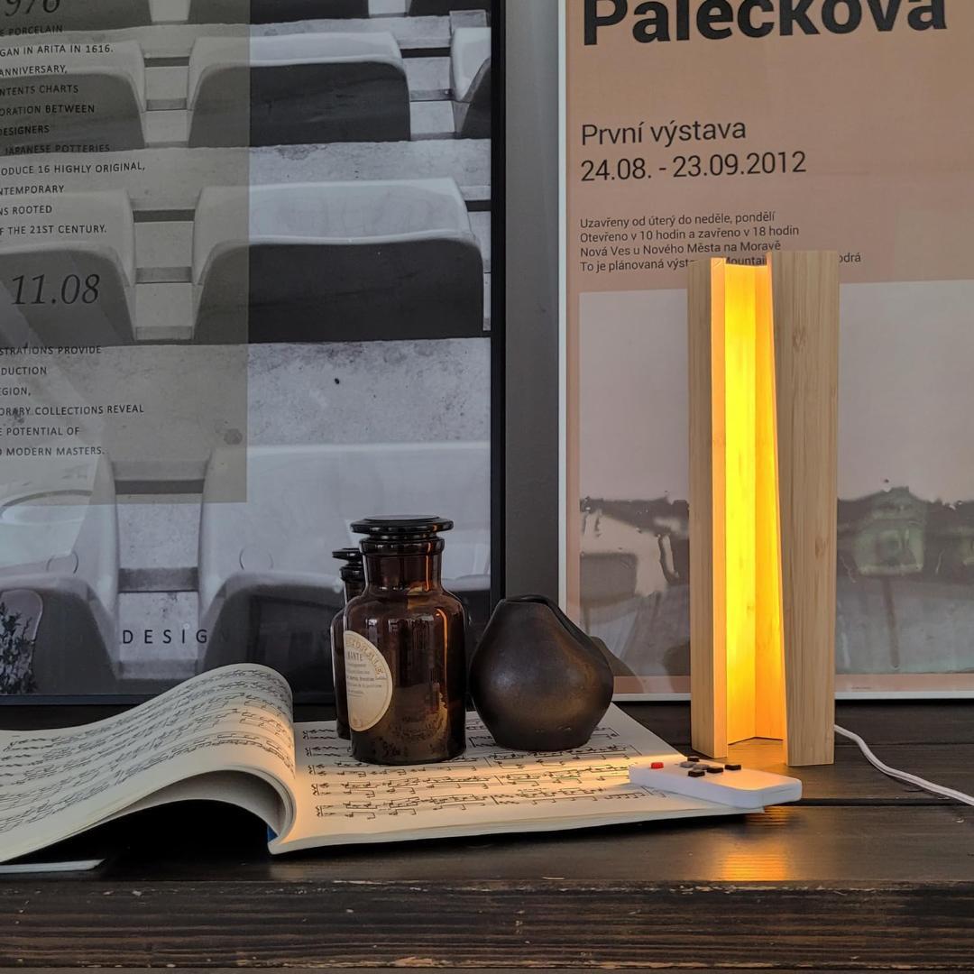 無線リモコン付きLED木製間接照明 調光タイマー機能 3W