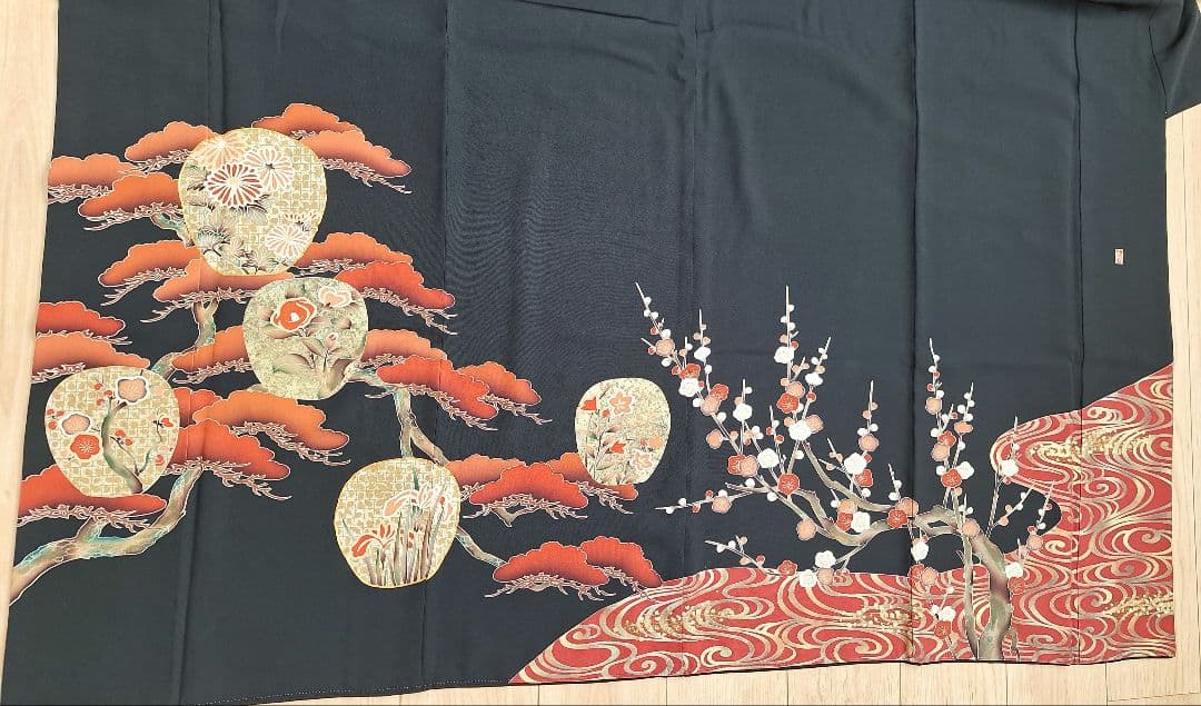 着物リメイクワンピース3645