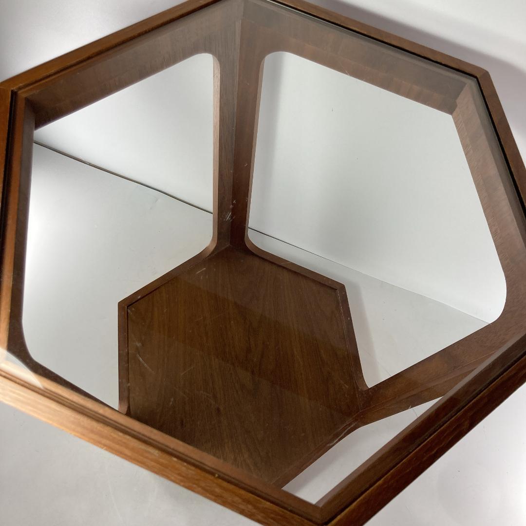 ヘキサゴン サイド テーブル　六角　レトロ アンティーク ビンテージ|3883|