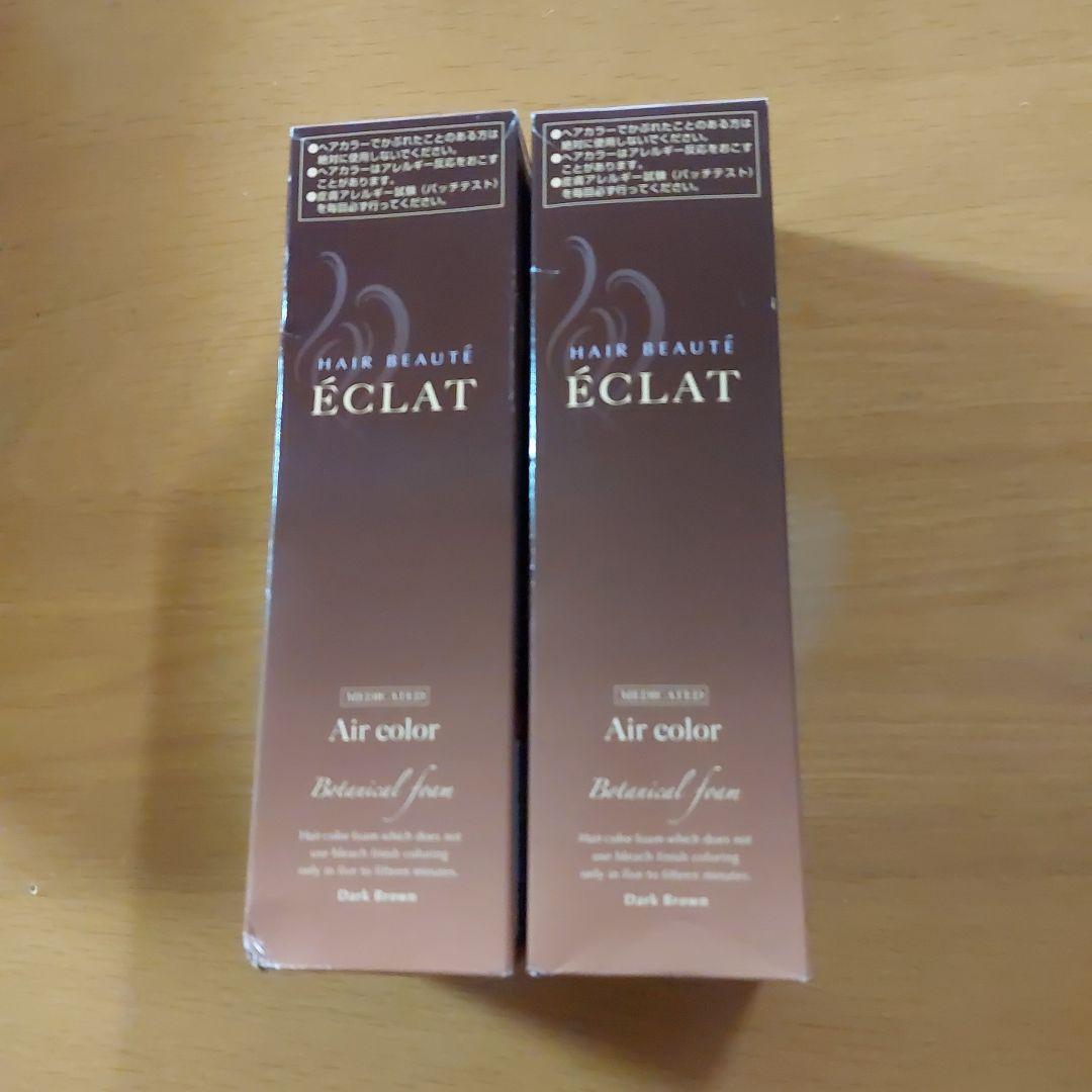 ヘアボーテエクラボタニカルエアーカラーフォーム　ダークブラウン　150g 2個
