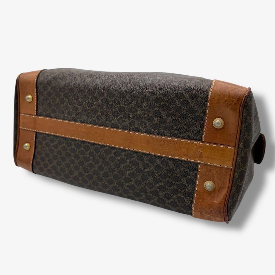 【良品】セリーヌ ボストンバッグ マカダム トリオンフ PVC ヴィンテージ