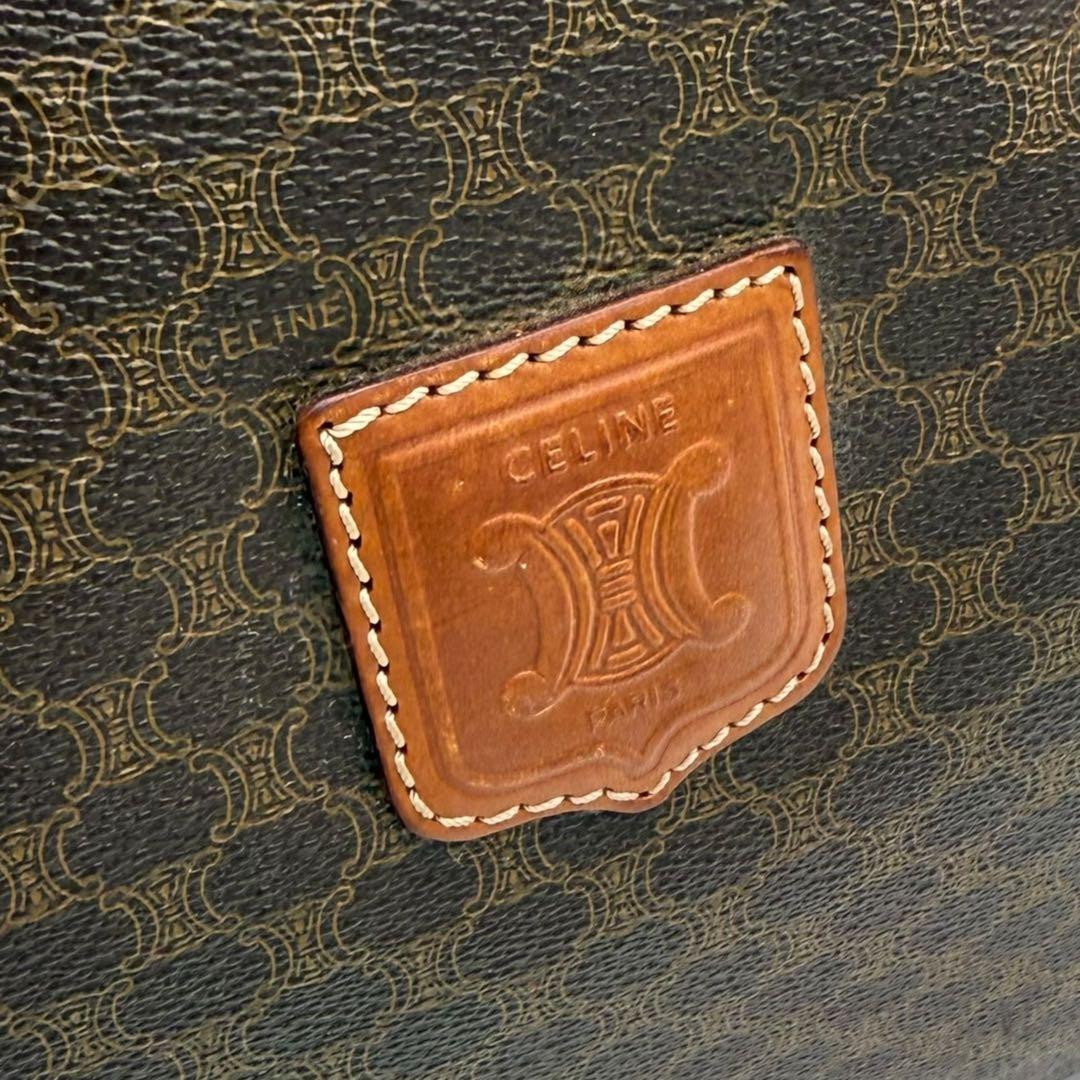 【良品】セリーヌ ボストンバッグ マカダム トリオンフ PVC ヴィンテージ