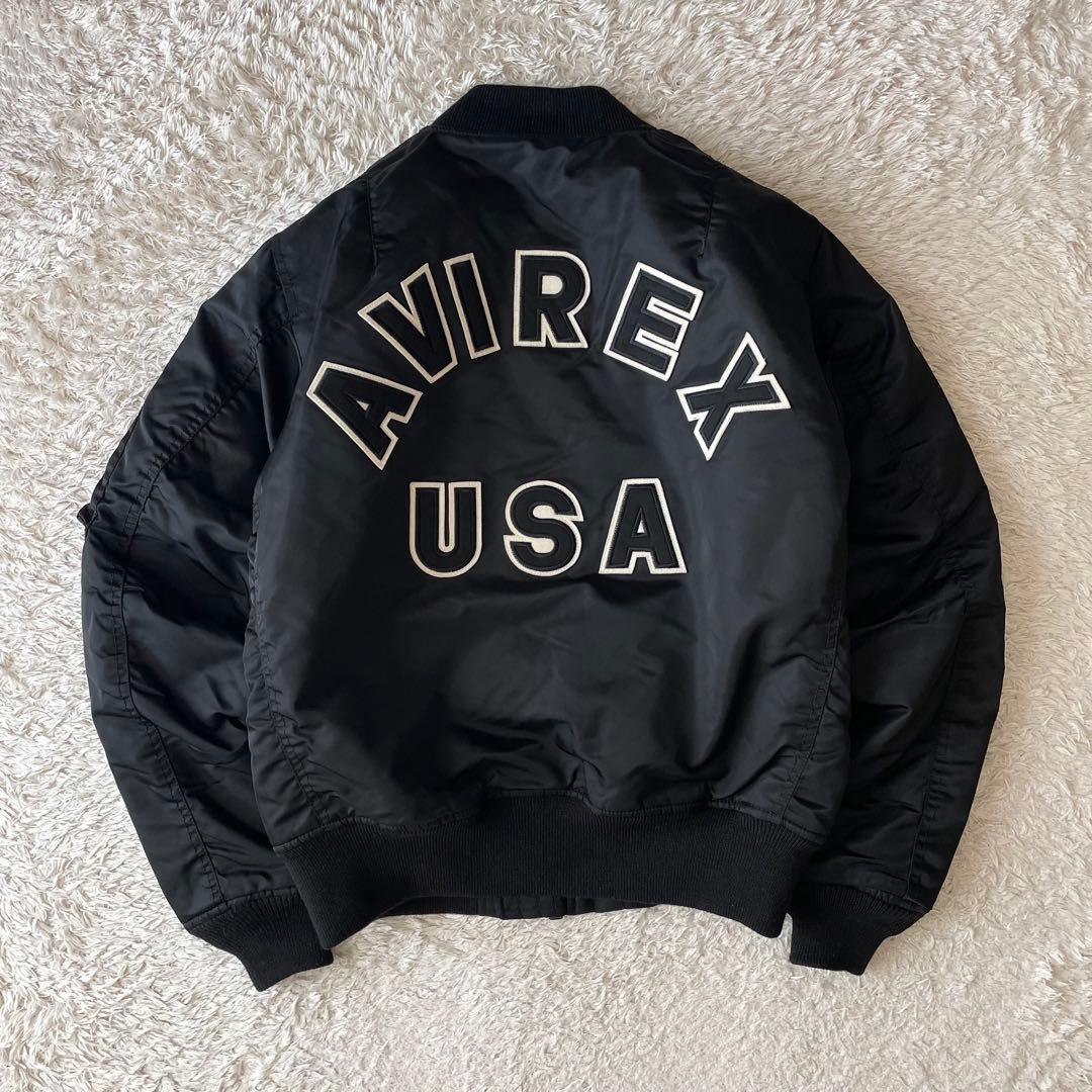 アビレックス AVIREX MA-1 フライトジャケット L 黒