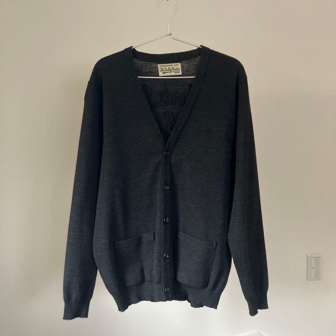 ワコマリア　the guilty parties刺繍　モヘア　カーディガン　L