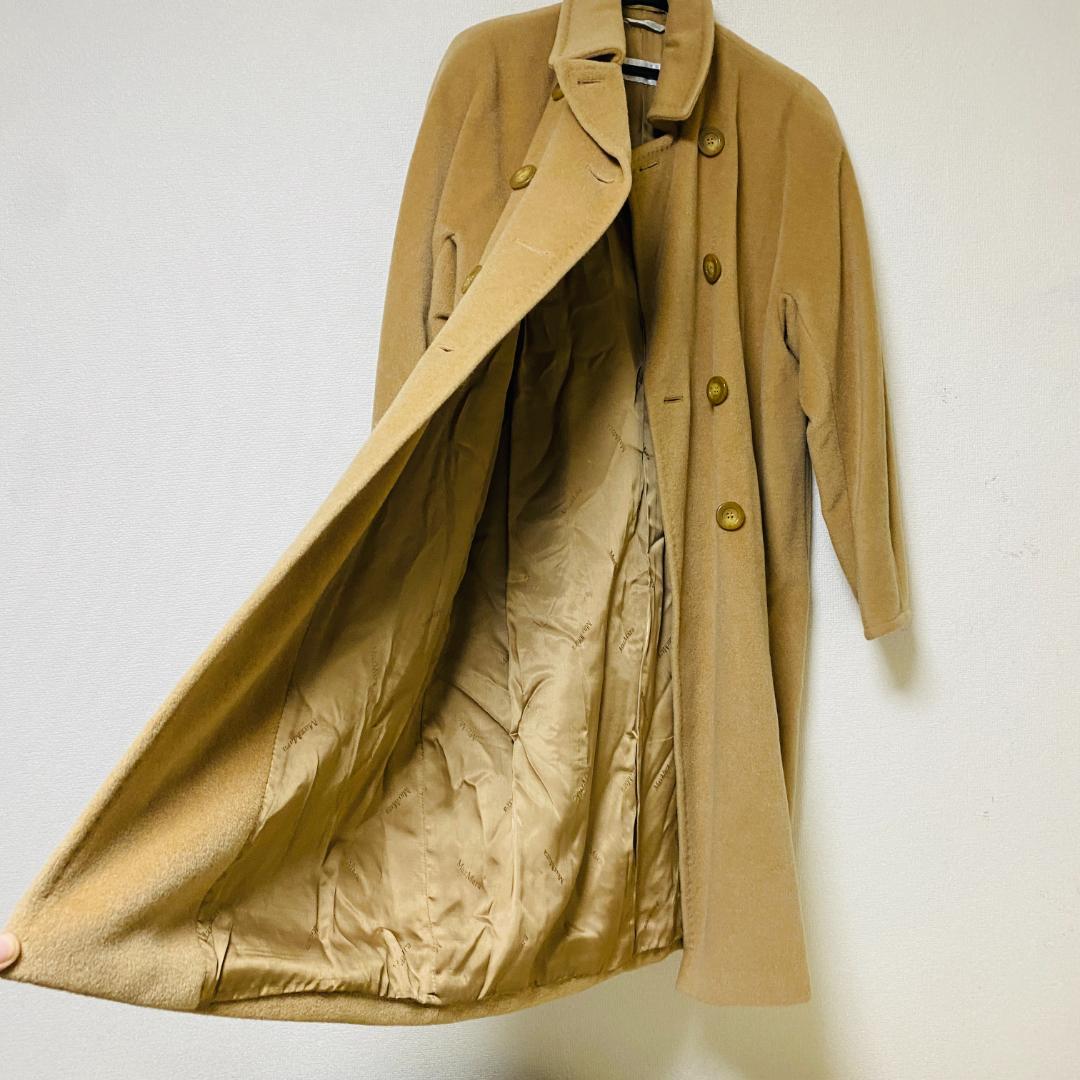 マックスマーラ　MAXMARA カシミヤ 白タグ アイコンデザイン ロングコート