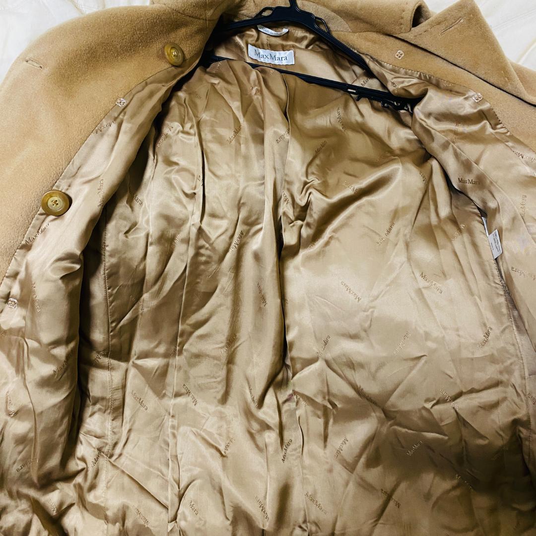 マックスマーラ　MAXMARA カシミヤ 白タグ アイコンデザイン ロングコート