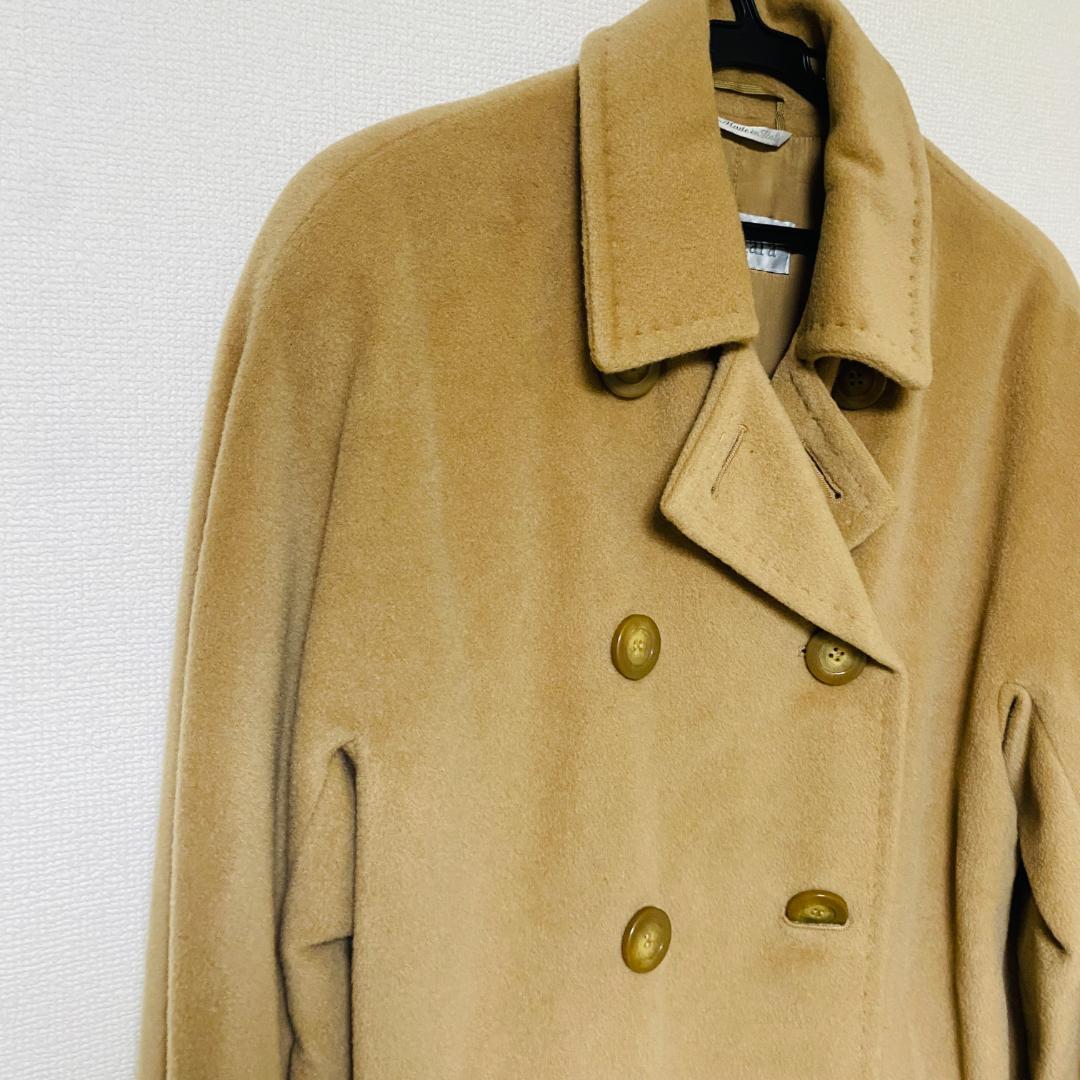 マックスマーラ　MAXMARA カシミヤ 白タグ アイコンデザイン ロングコート