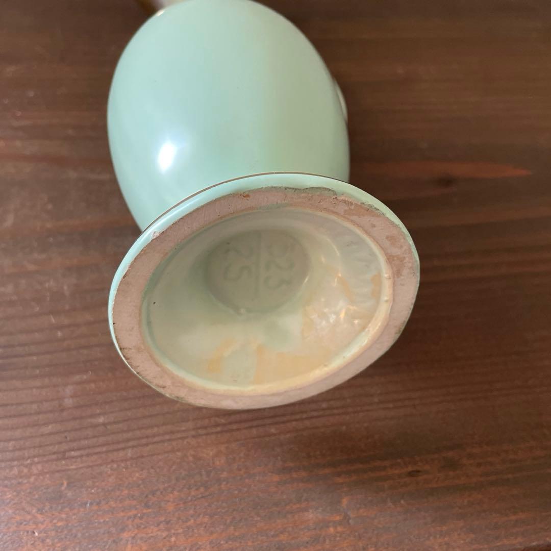 ドイツ ヴィンテージ 陶器 Bay Keramikミントグリーンフラワーベース