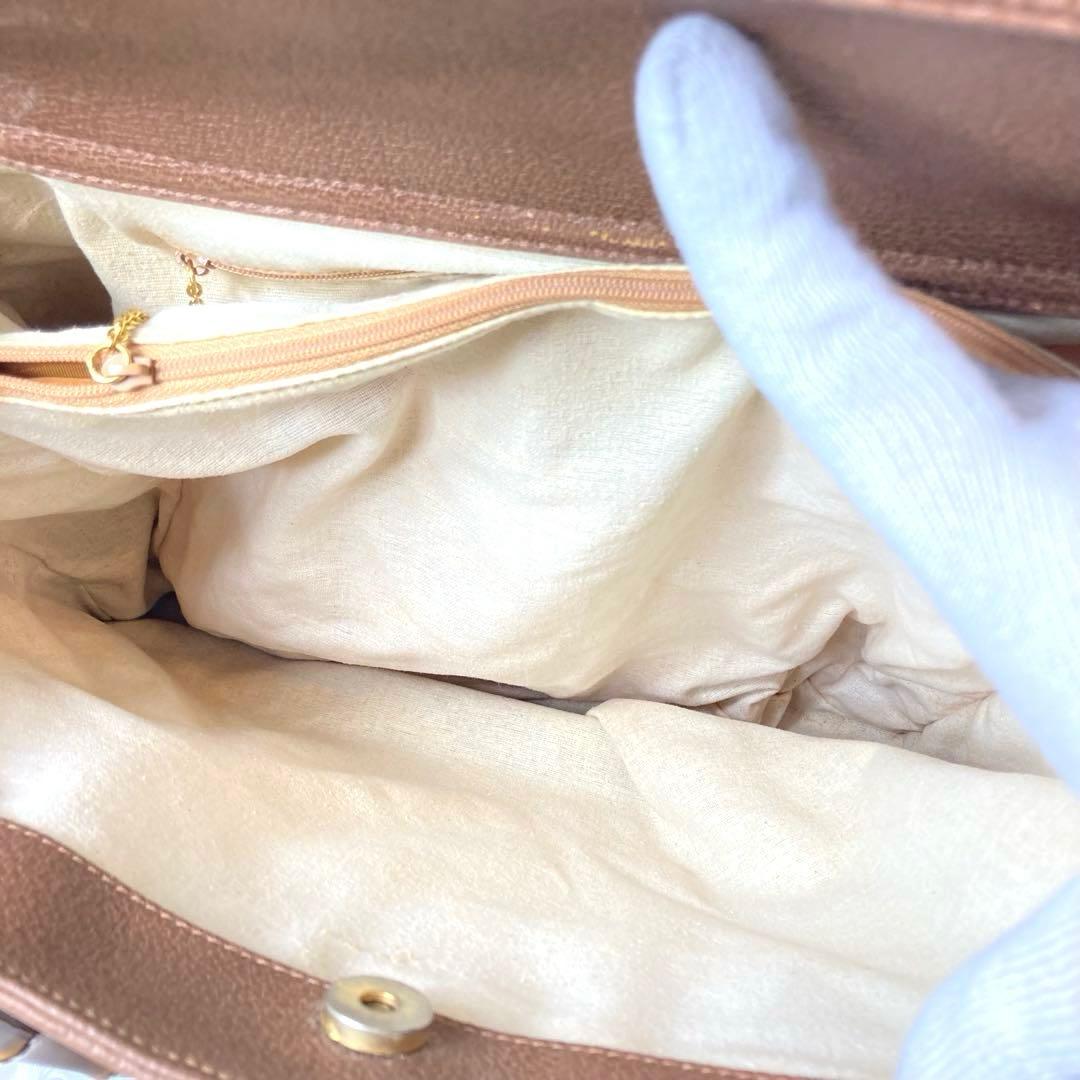 GUCCI トートバッグ ダイアナ バンブー レザー ハンドバッグ ブラウン