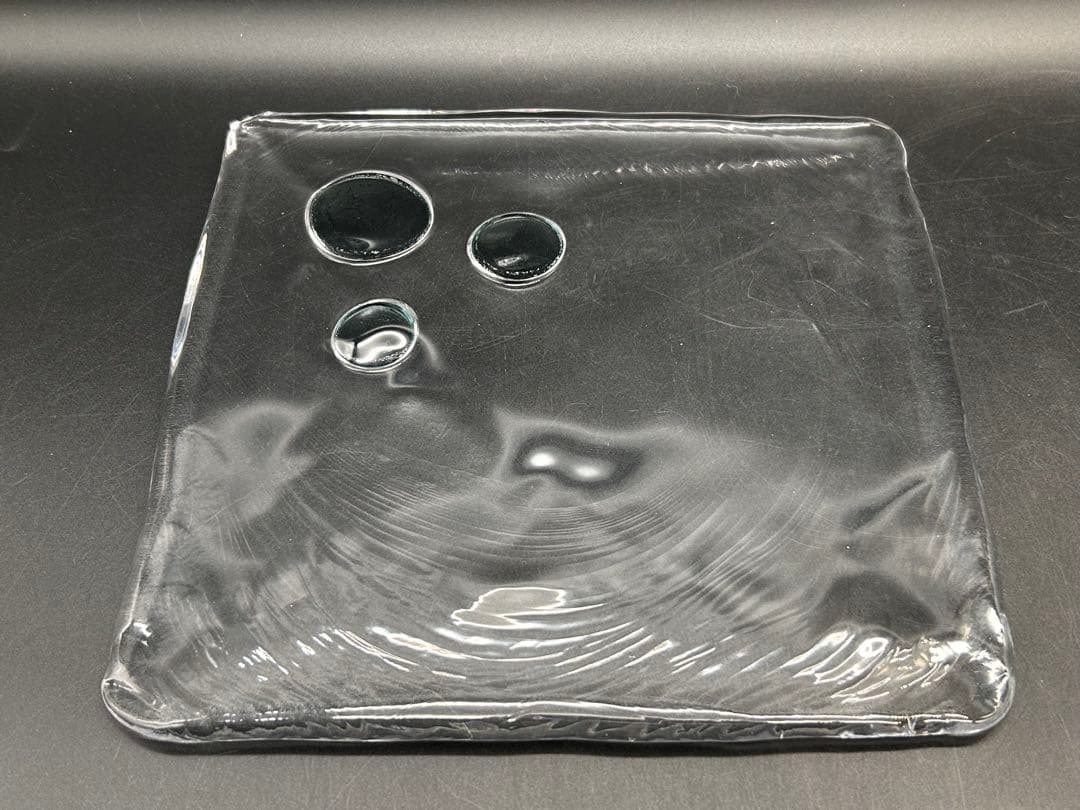 【希少】スガハラ sghr ひかりのしずく　プレート　角皿　3枚セット　レア