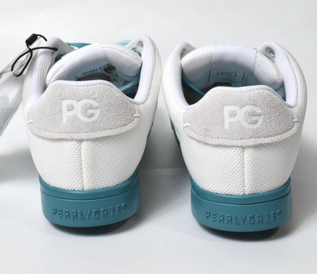 未使用3.5万 パーリーゲイツ ゴルフシューズ 23 ニコちゃん ホワイト