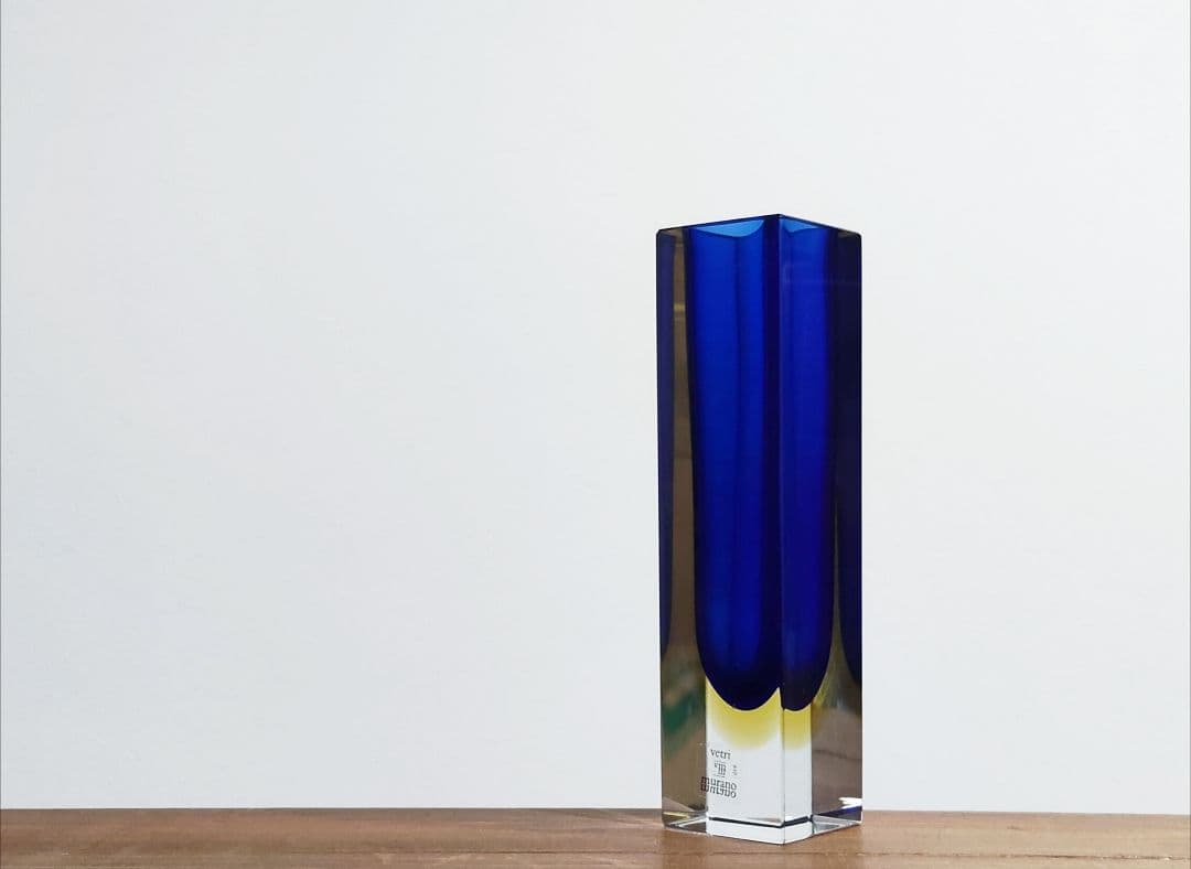 イタリア製 Vetri MURANO ムラーノガラス 花瓶 フラワーベース