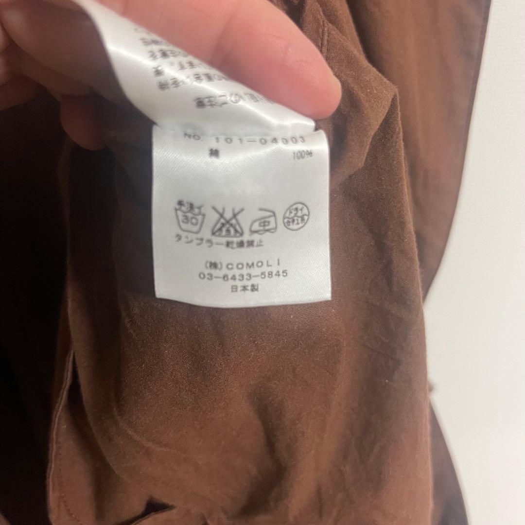 COMOLI コモリ コットンタイプライター タイロッケンコート ブラウン 1