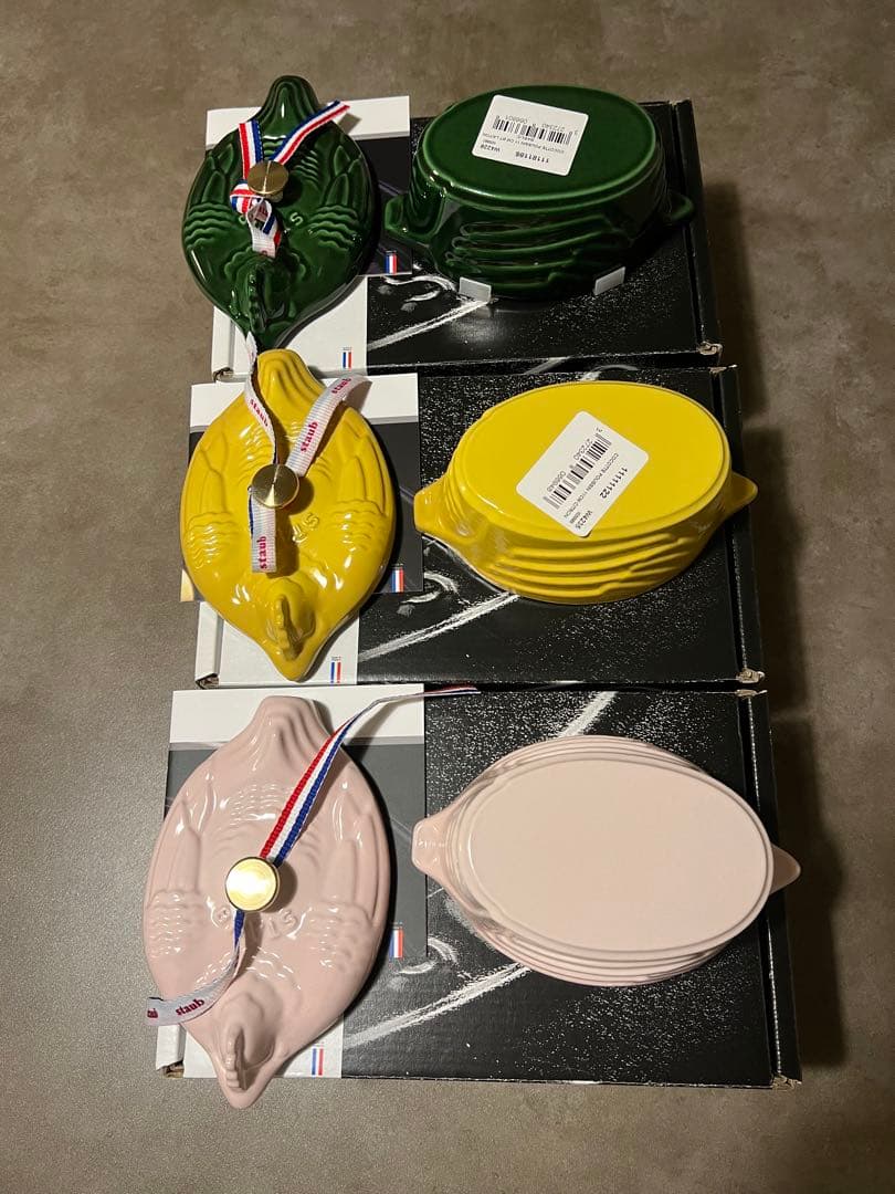 3個セット　新品　完売品　ストウブ　スモールチキンココット11cm