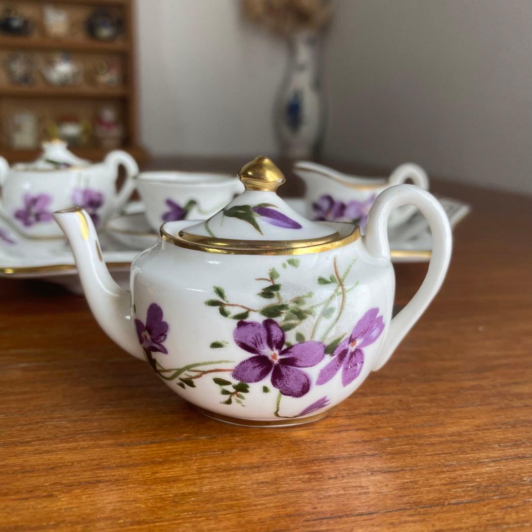 ハマースレイ ヴィクトリアン　バイオレット　ミニチュア　ティーセット